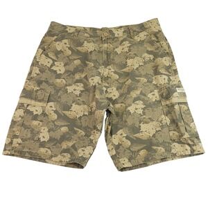 Wrangler Cargo Shorts‎ Men 40 Meas 38x10 Leaf Camouflage Hiking Outdoor Fish
